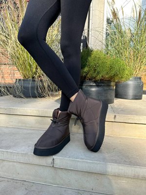 Дуті черевики коричневого кольору на високій підошві (с854) 39, 25 с854 фото
