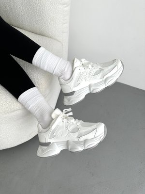 Кросівки жіночі на масивній підошві, білий колір 1155 фото