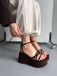Босоніжки з переплетінням на масивній підошві 6385-39 фото