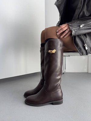 Чоботи жокейки з золотим замочком а265-40 фото